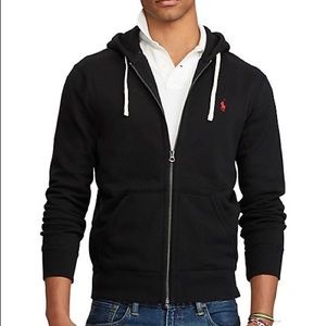 Ralph Lauren black & red polo zip up hoodie